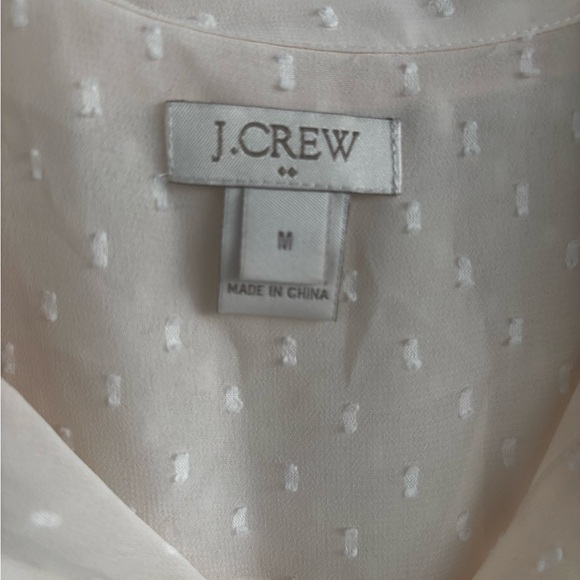 J.Crew sheer dot print button-up blouse. - Picture 2 of 6